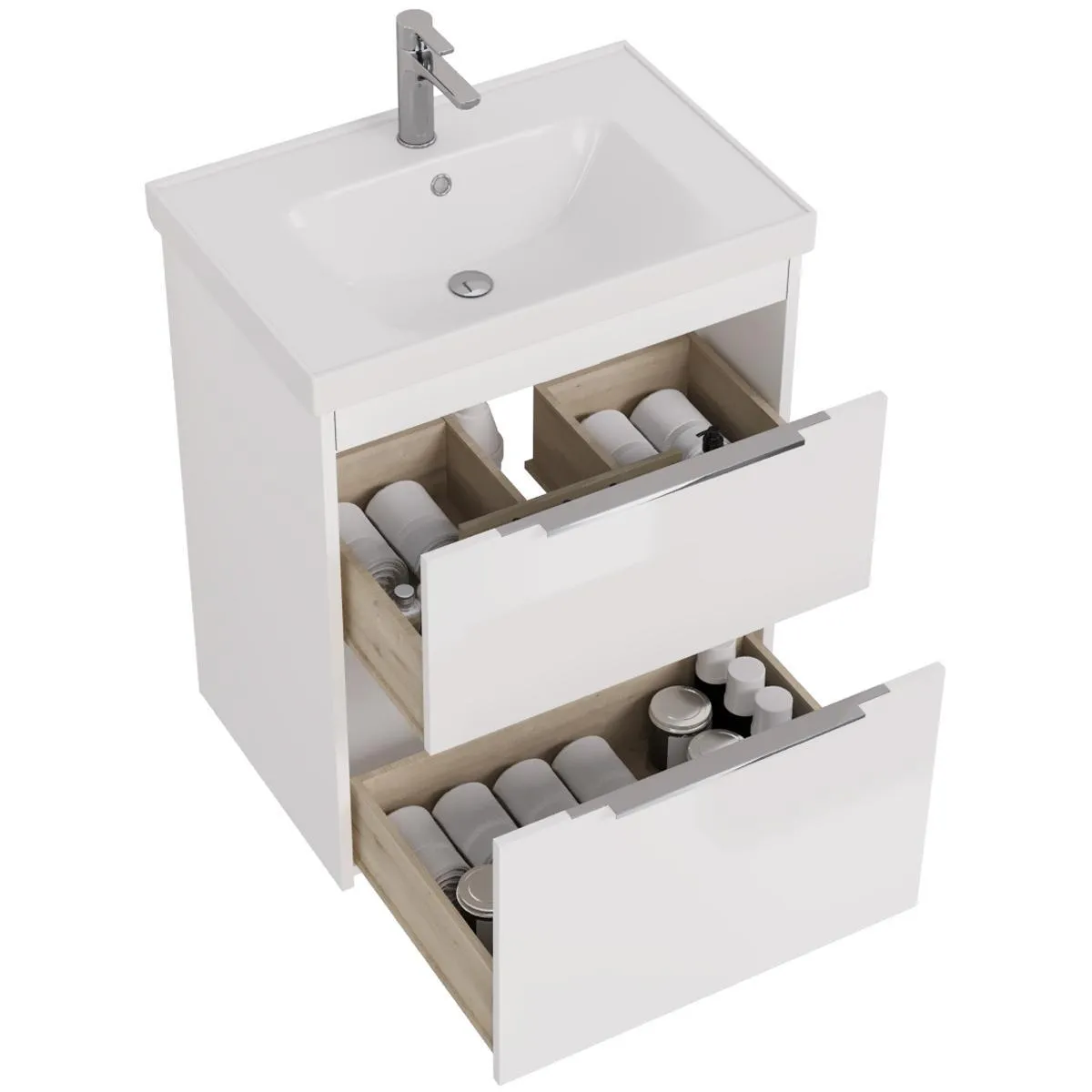 Тумба под раковину подвесная/напольная Dreja Prime 70 см, белый