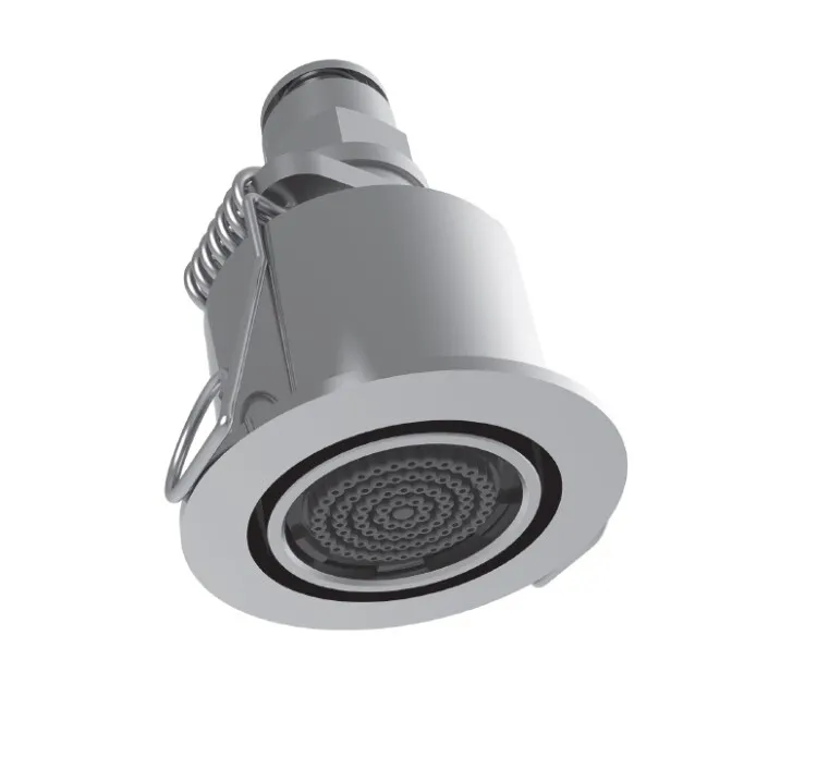 Микродуш Fima Carlo Frattini Waterdot скрытый с пружинным креплением, тип струи-энергия (Energy), никель брашированный (F3710ESN)