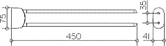 Полотенцедержатель двойной 450 мм Keuco Elegance 11618010000