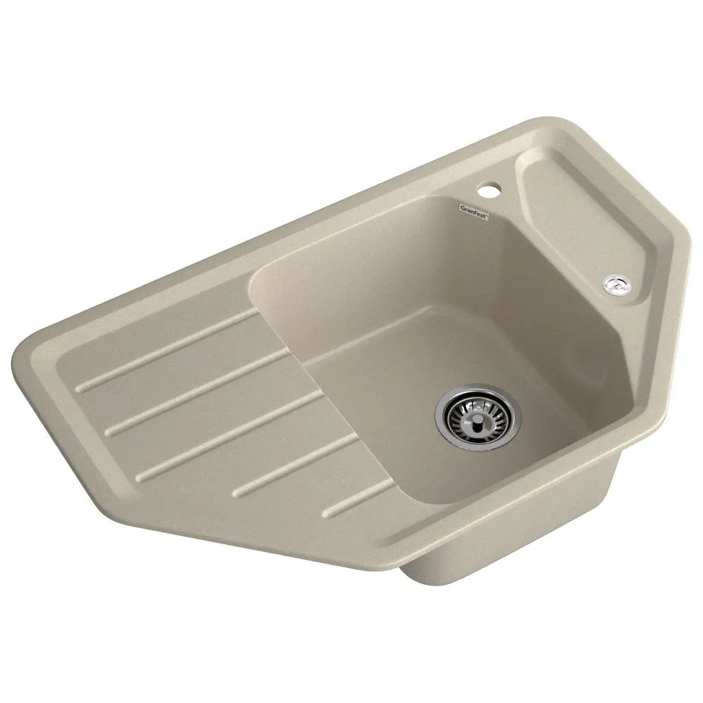 Кухонная мойка GranFest CORNER 800E, топаз