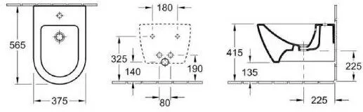 Биде подвесное Villeroy & Boch Subway 2.0 (54000001)