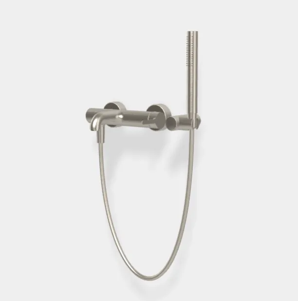 Смеситель для ванны и душа Fima Carlo Frattini Snap, брашированный никель (F3114SN)