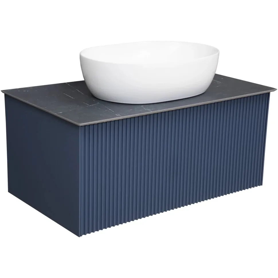 Тумба под раковину подвесная La Fenice Terra FNC-01-TER-BG-80, синяя