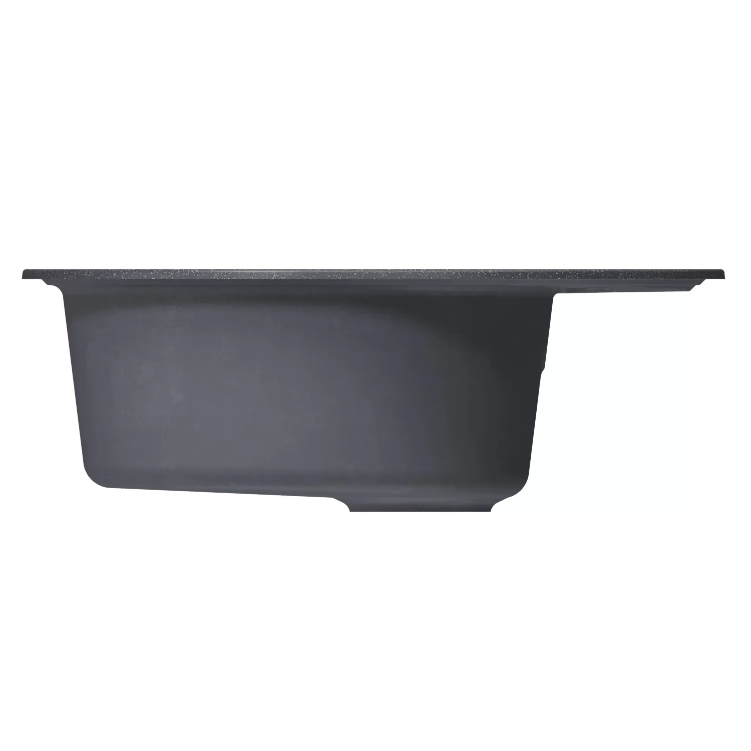 Мойка MIXLINE ML-GM17 овальная с крылом  антрацит (343) 580*470*180мм NEW (551945)