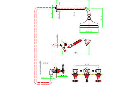 Душевой комплект Nicolazzi Impero, хром (1233EXT CR 36)