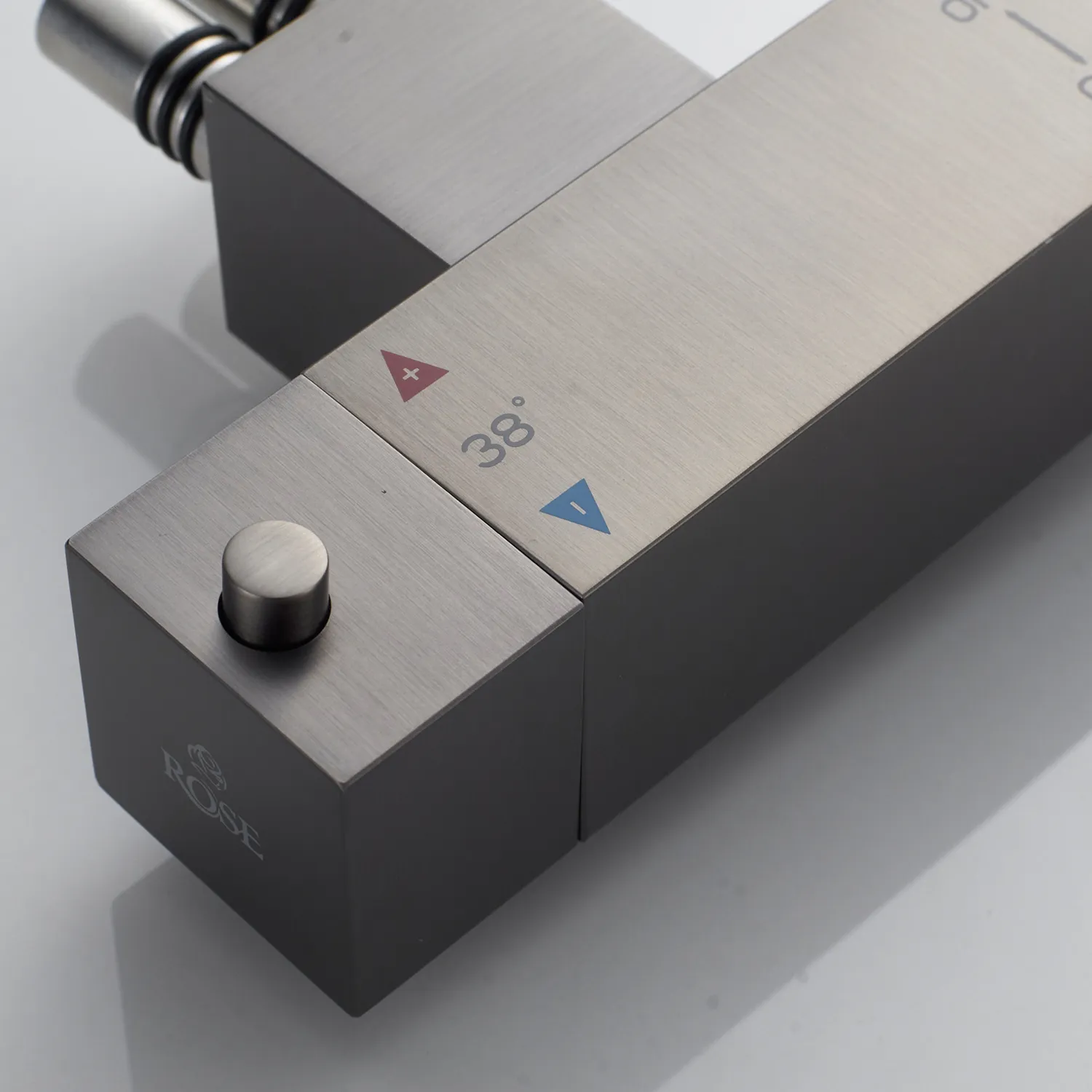 Гигиенический душ с термостатом Rose R965T, оружейная сталь