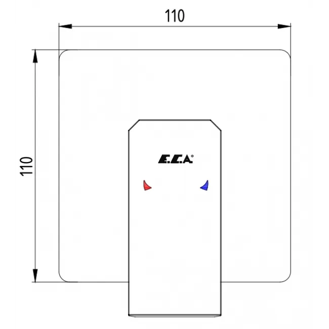 102167105C1EX-K + 102166102C1EX TIERA смеситель для душа (внешняя часть) матовый черный + скрытая часть матовый черный