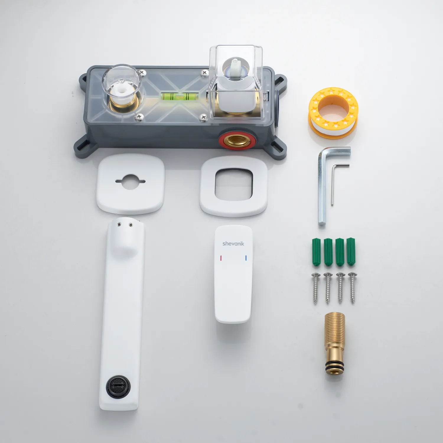 Смеситель для раковины встраиваемый Shevanik S9941C, белый