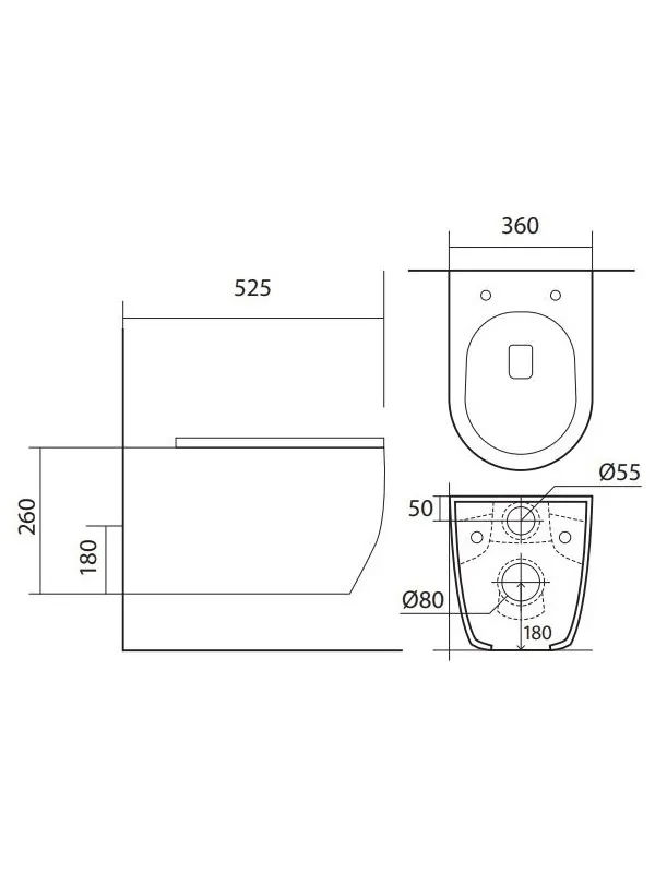 Set AQUATEK ЕВРОПА New-013 4в1 (рама AQUATEK INS-0000017+крепление KKI-0000002 +кнопка KDI-0000013 + унитаз AQ1106L-00+тонкое сиденье с механиз)