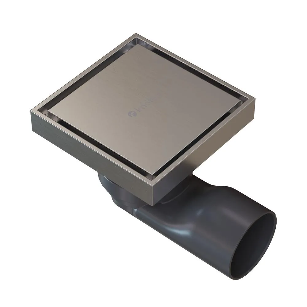 Душевой трап точечный Knotlor SDSS100BS, матовая сталь
