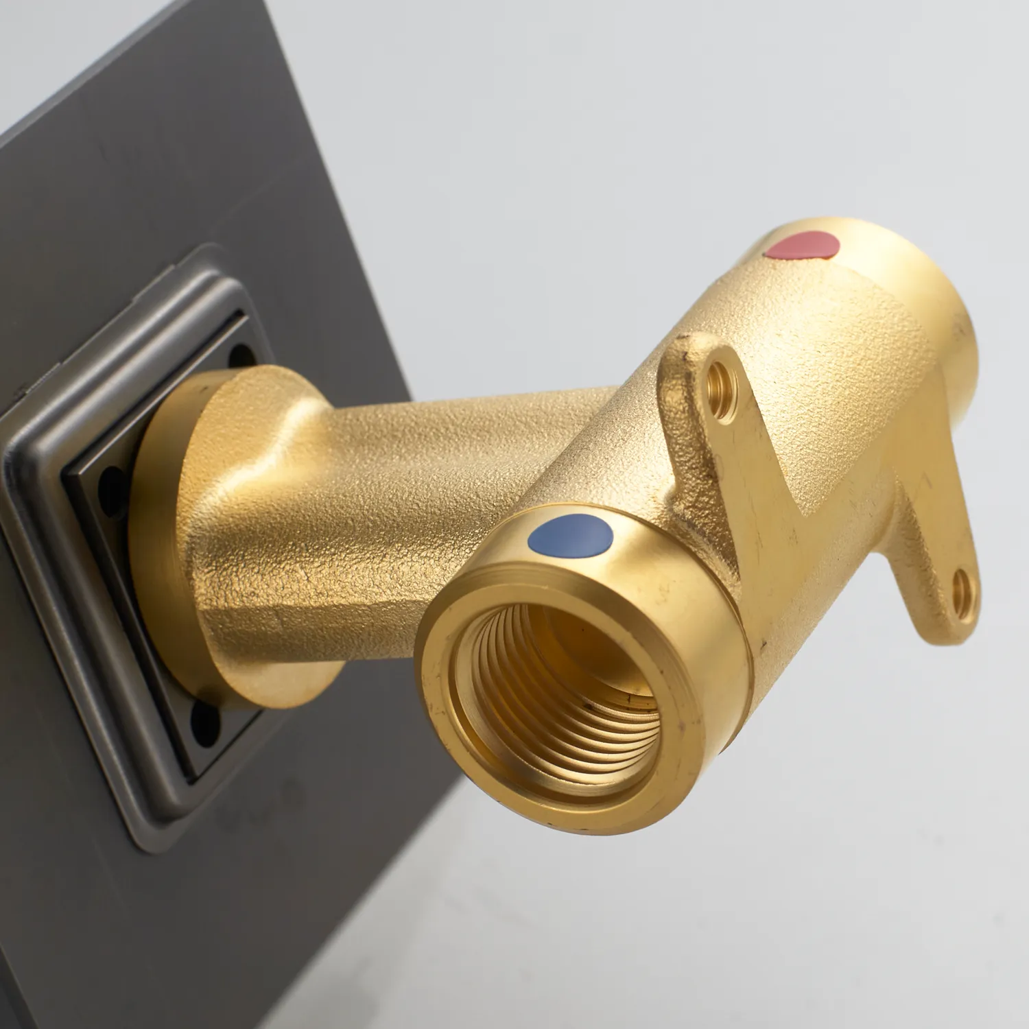 Гигиенический душ с термостатом Rose R965T, оружейная сталь