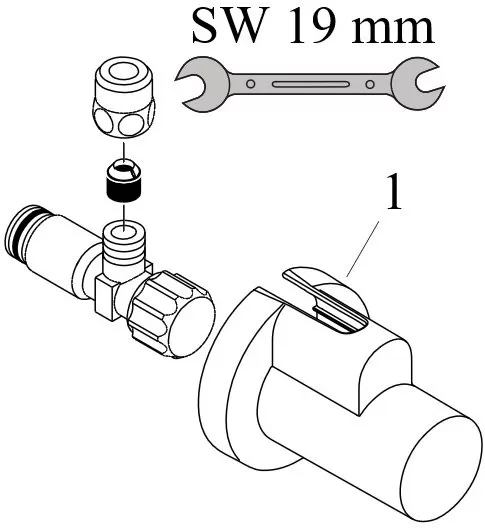 Угловой вентиль Hansgrohe с кожухом хром (13954000)