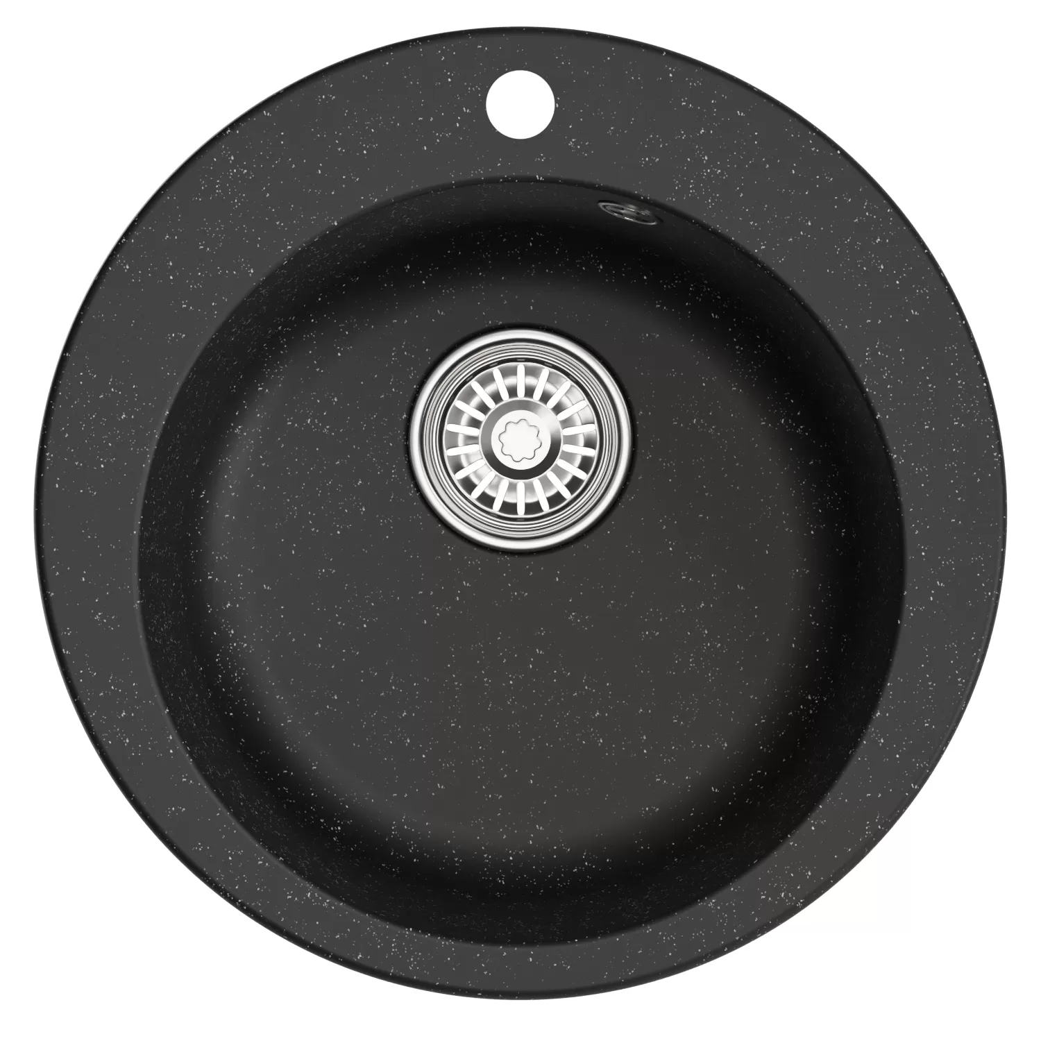 Мойкa MIXLINE ML-GM13 круглая  черная (308) 495мм (глуб. чаши 200) NEW (551890)