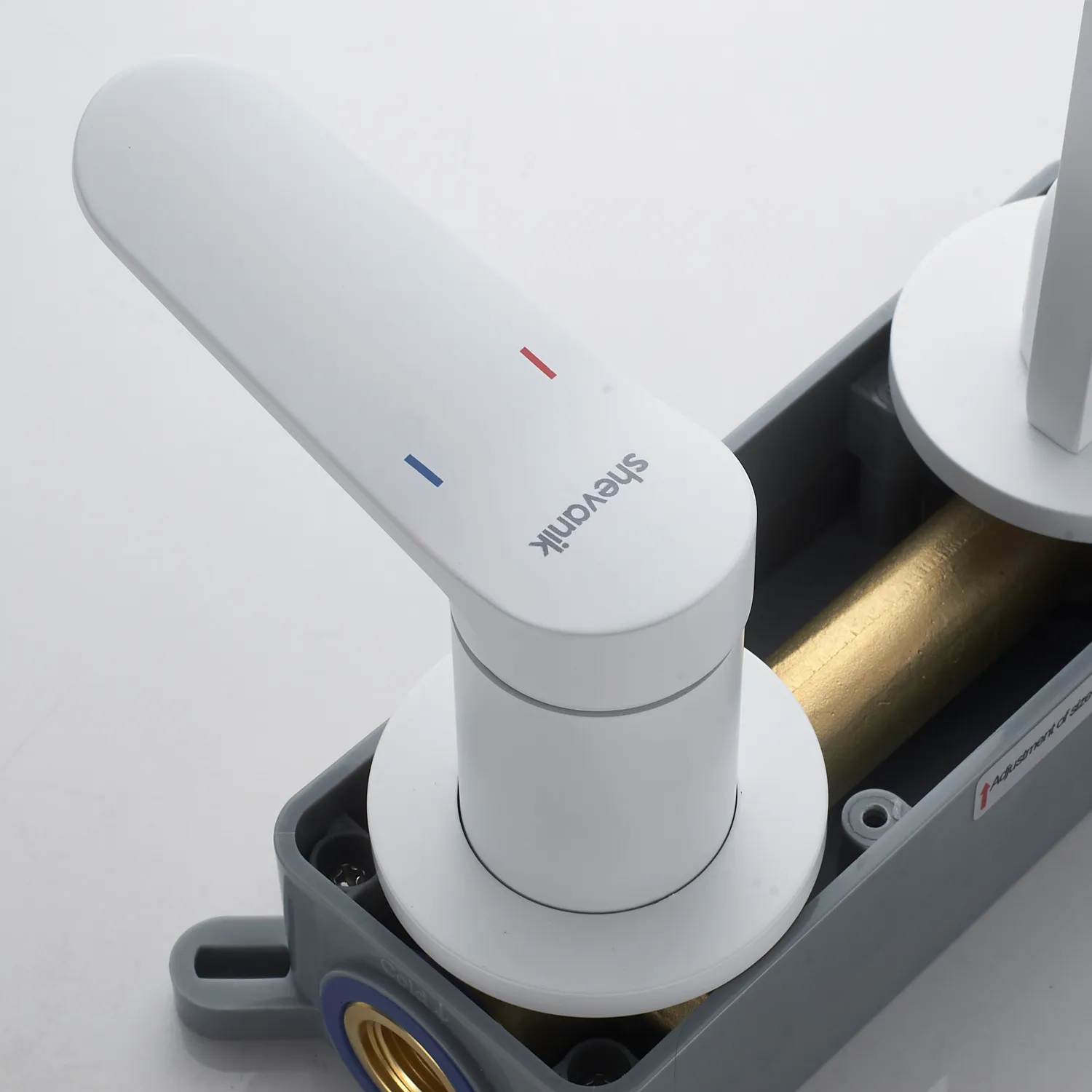 Смеситель для раковины встраиваемый Shevanik S4341C, белый