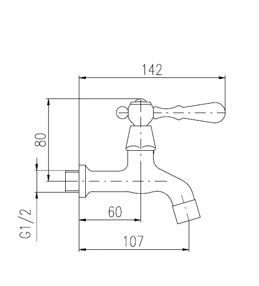 Кран для одного типа воды Rav Slezak Morava MK593SM