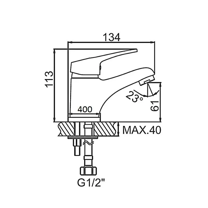 Смеситель для раковины D-Lin D110302-2, хром