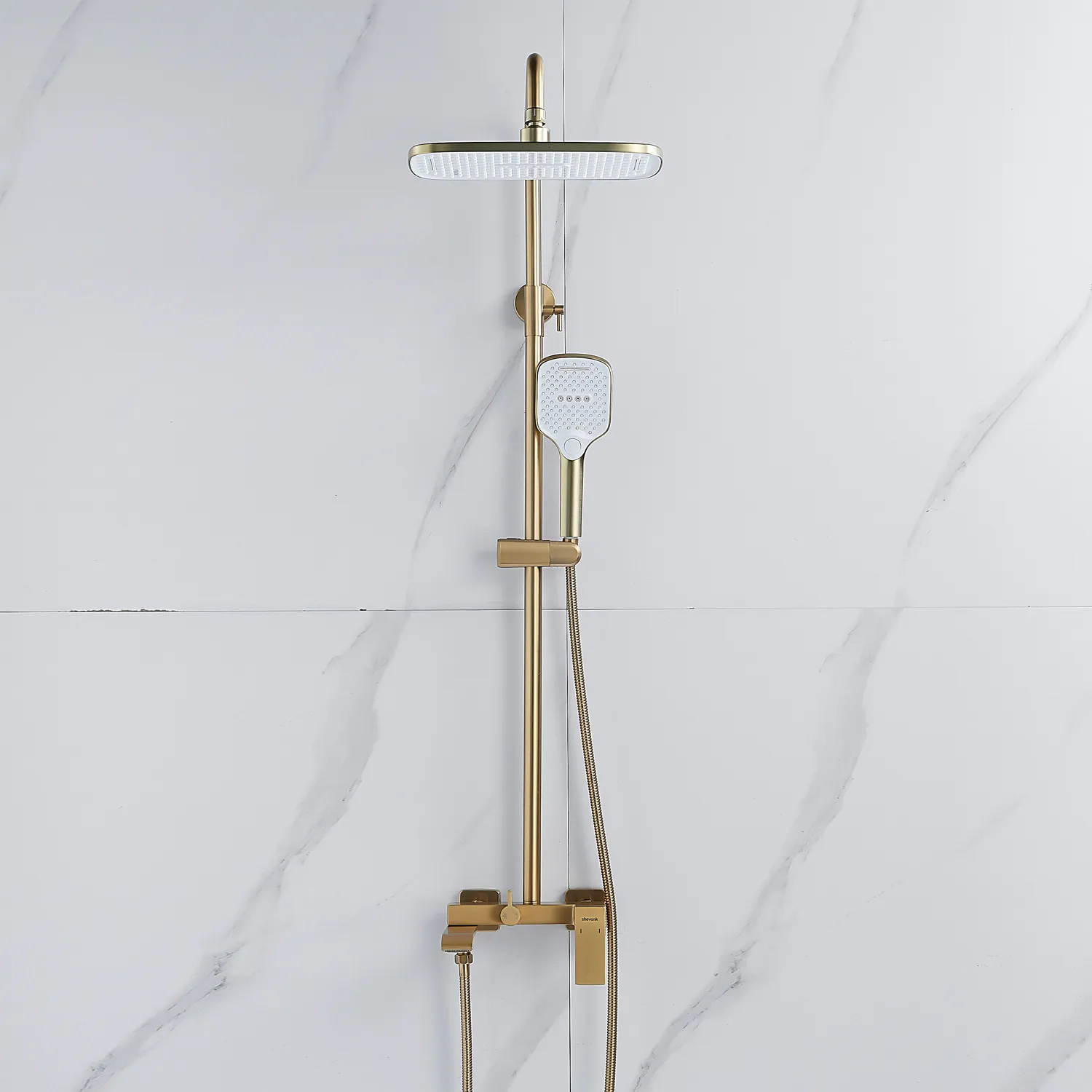 Душевая система Shevanik S4036G, золотой сатин