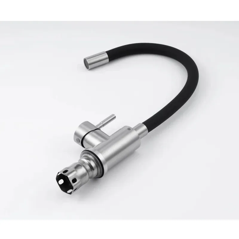 Смеситель для кухни с гибким изливом Knotlor SS-02, сатин