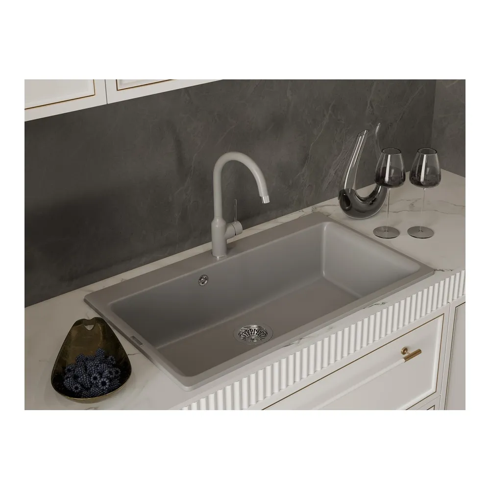 Смеситель для кухни Rivelato Garda 1923502, серый/хром