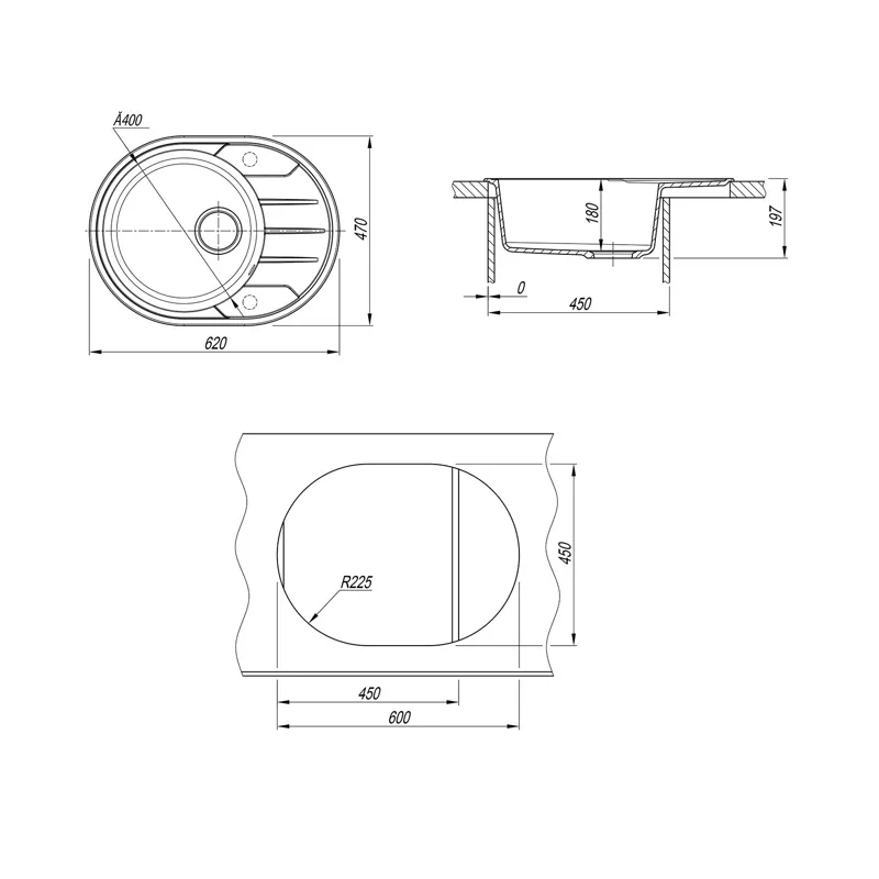 Кухонная мойка Dr. Gans ЛИАНА 29.020.B0620.410, везувий