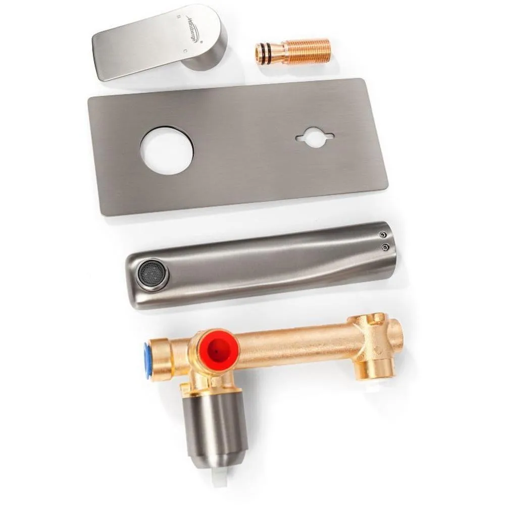 Смеситель для раковины встраиваемый Hansberge H699NK, никель