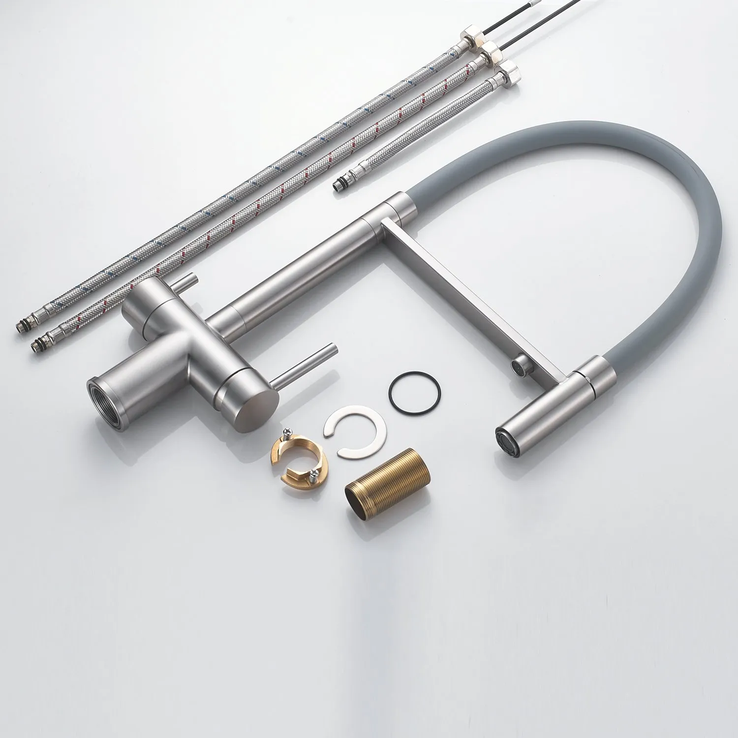 Смеситель для кухни с подключением фильтра Shevanik S178L, сатин