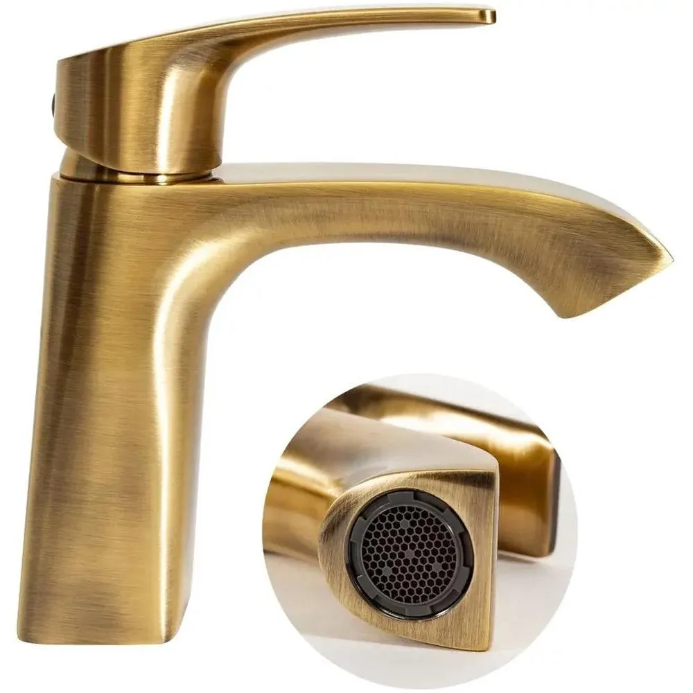 Смеситель для раковины Hansberge H1085BR, бронза