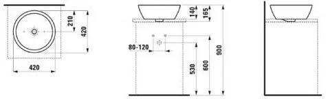 Раковина накладная Laufen Pro (8.1296.2.000.109.1) (42 см)