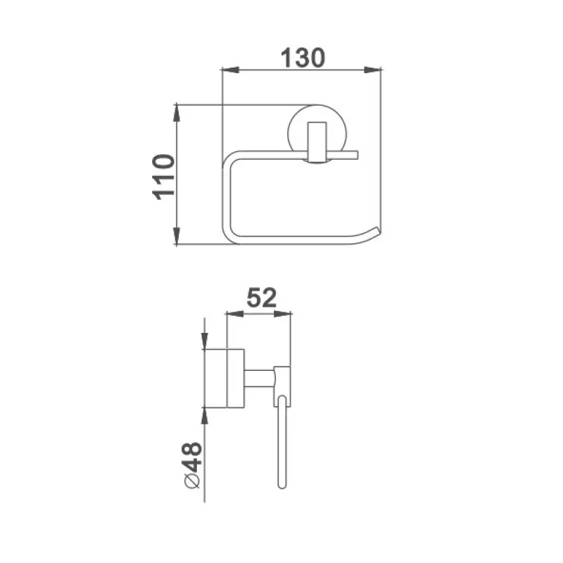 Держатель для туалетной бумаги D-Lin D241100, хром
