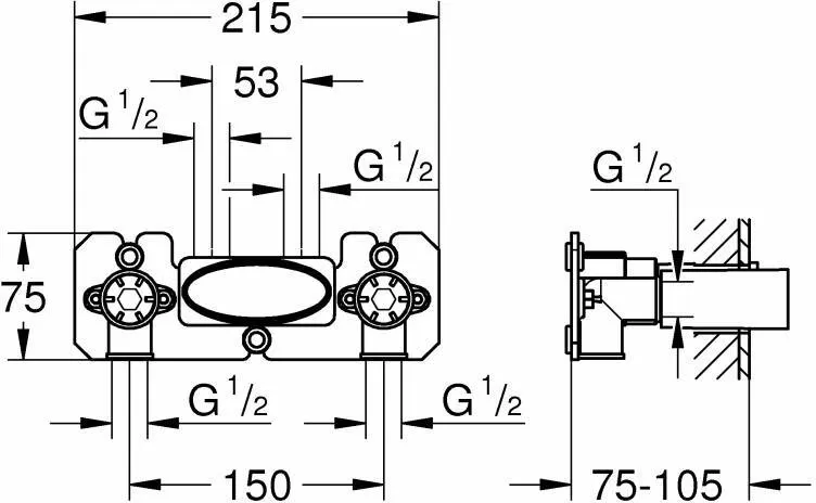 Скрытая часть Grohe Grohtherm SmartControl 26449000