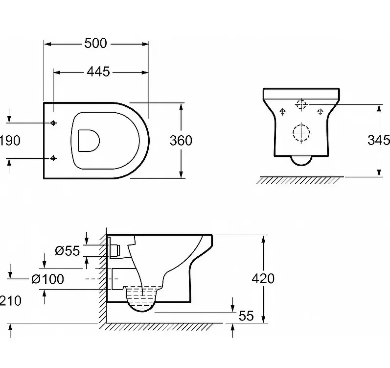 Комплект унитаз Elite (EDX114RU-00) с инсталляцией, кнопкой и сиденьем Jacob Delafon (E21743RU-00)