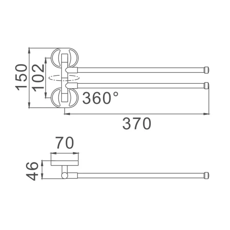 Полотенцедержатель D-Lin D253700, хром