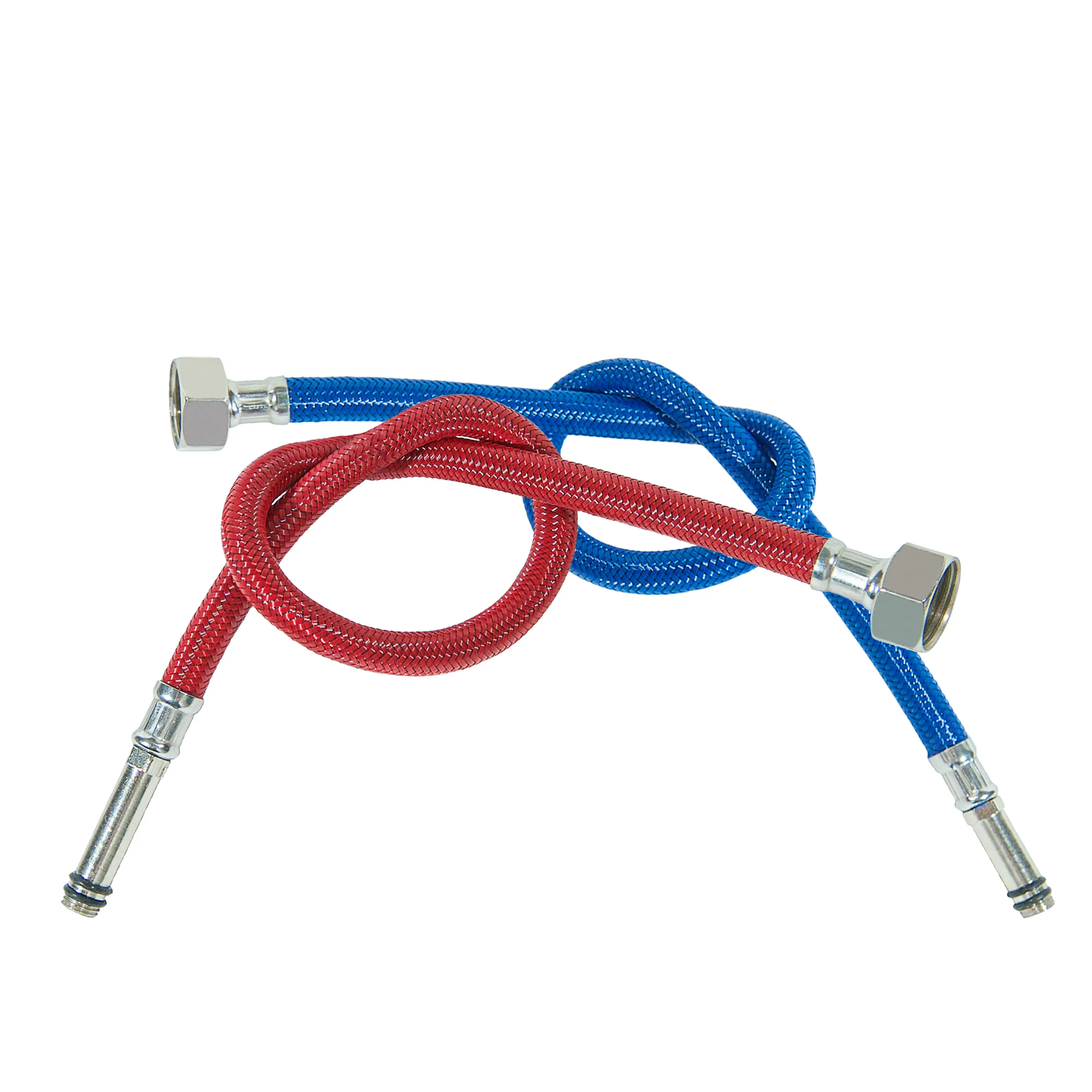 Гибкая подводка для смесителя Славен нейлон, гайка 1/2", штуцер М10, 32/42, пара, 1200 мм (СЛ-ЗП-090