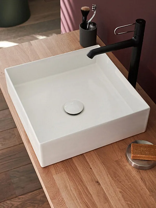 Накладная раковина Jacob Delafon Delta Pure E90011-0, тонкая керамика, 39*39
