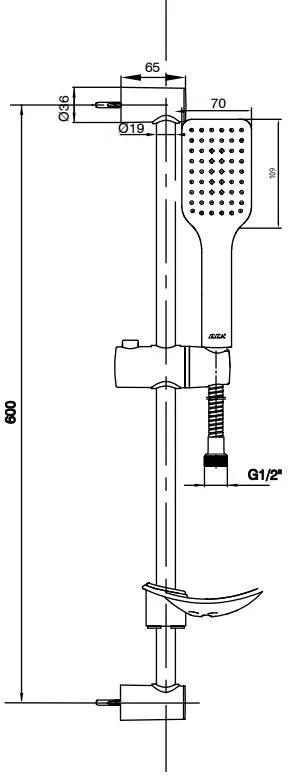 Душевой гарнитур E.C.A Tiera 102146029EX