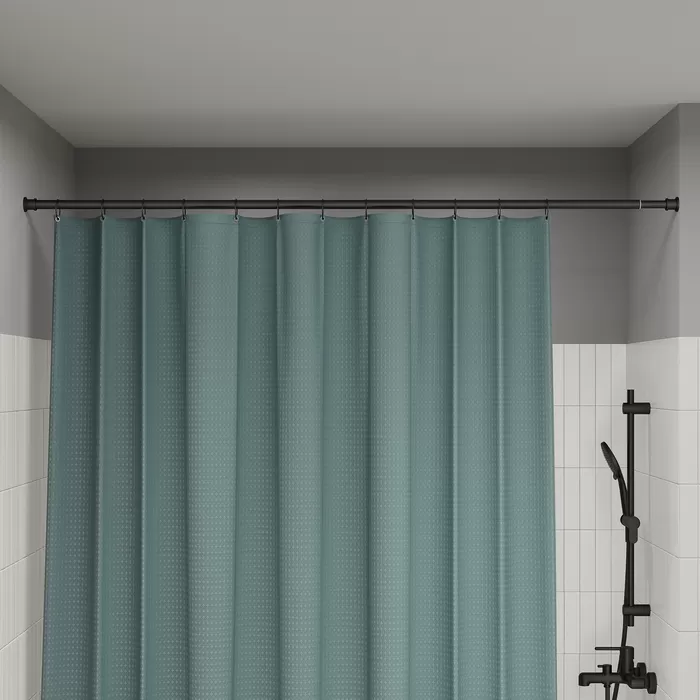 Карниз для ванной комнаты, 110-200 см, черный матовый, Elegante, IDDIS, (RSB0120i14)