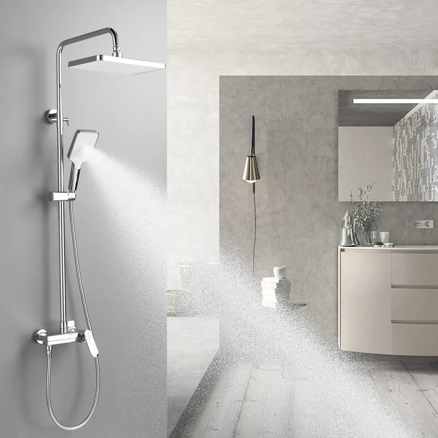 Душевая система Shevanik S4536, хром