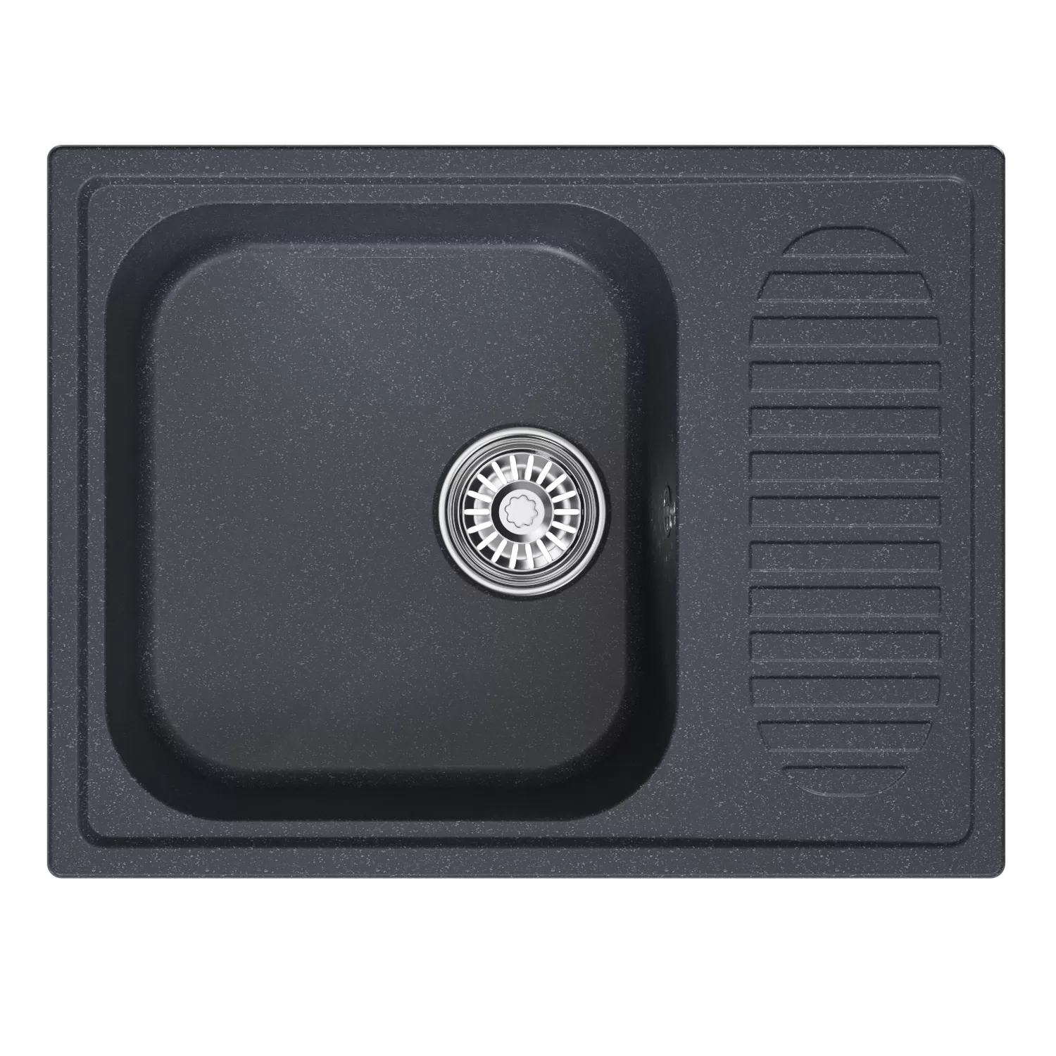 Мойка MIXLINE ML-GM18 с крылом  антрацит (343) 640*490*190мм NEW (551977)