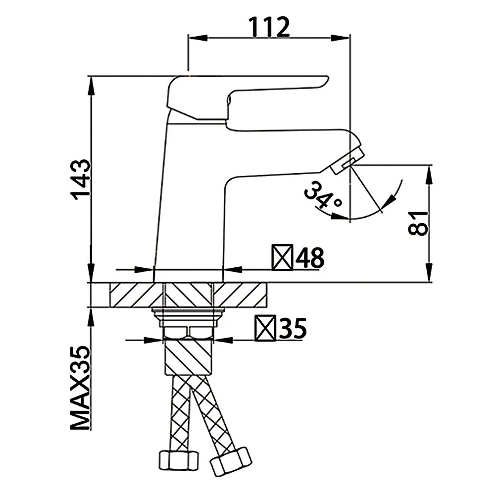 Смеситель для раковины Frap F1017-6, черный