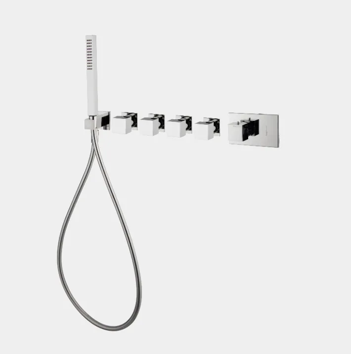 Смеситель для душа Fima Carlo Frattini Fimatherm, на 4 потребителя, черный матовый (F3968X4NS)