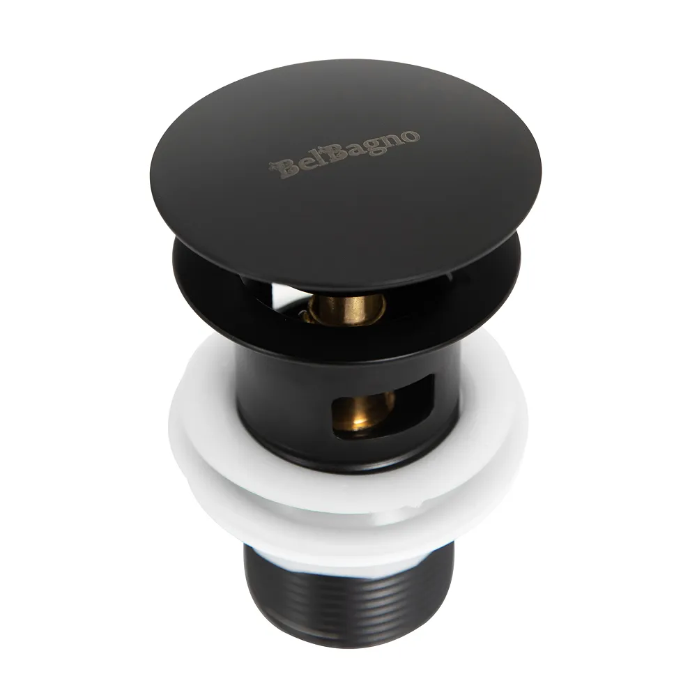 Донный клапан BelBagno, черный матовый (BB-SAT-NERO)