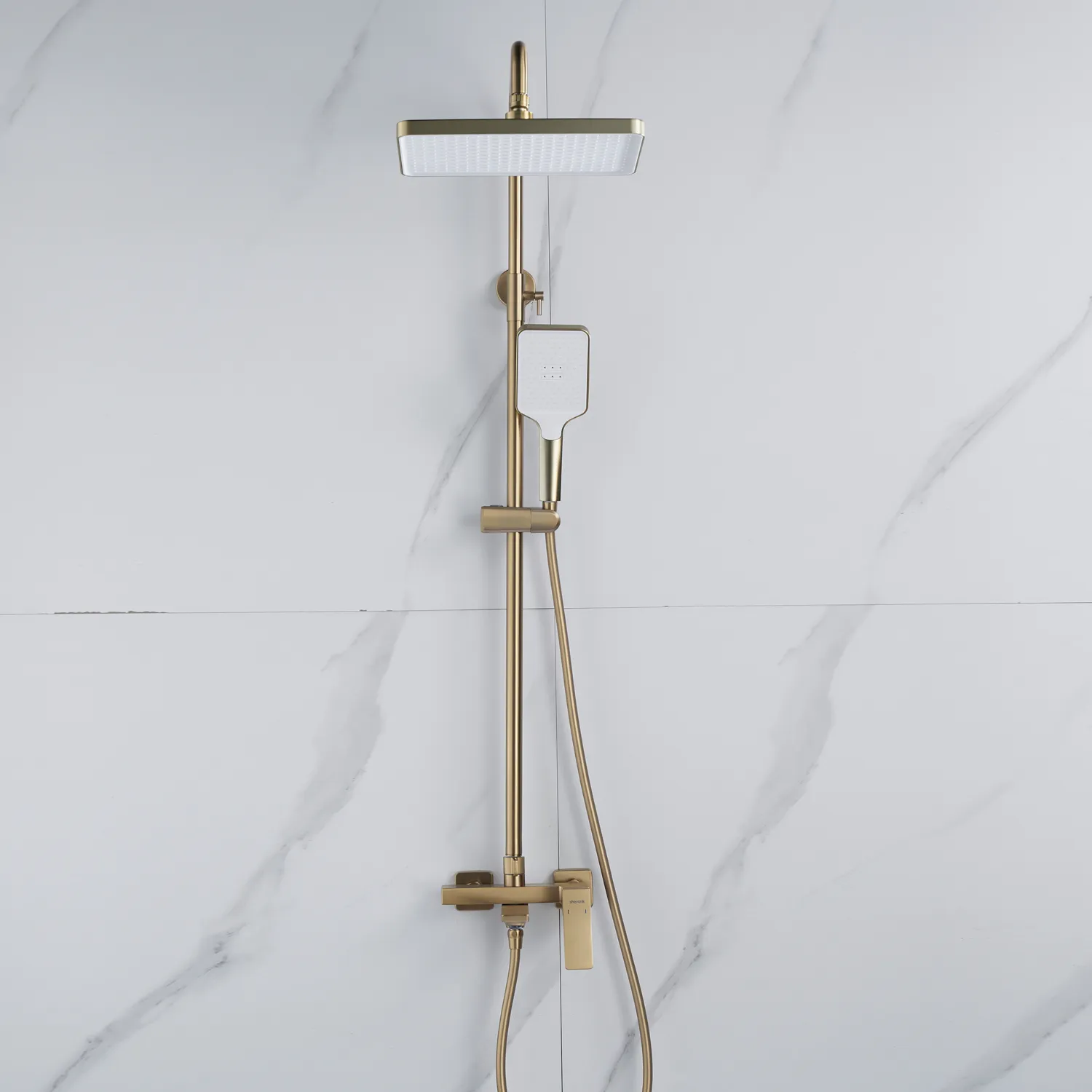 Душевая система Shevanik S4436G, золотой сатин