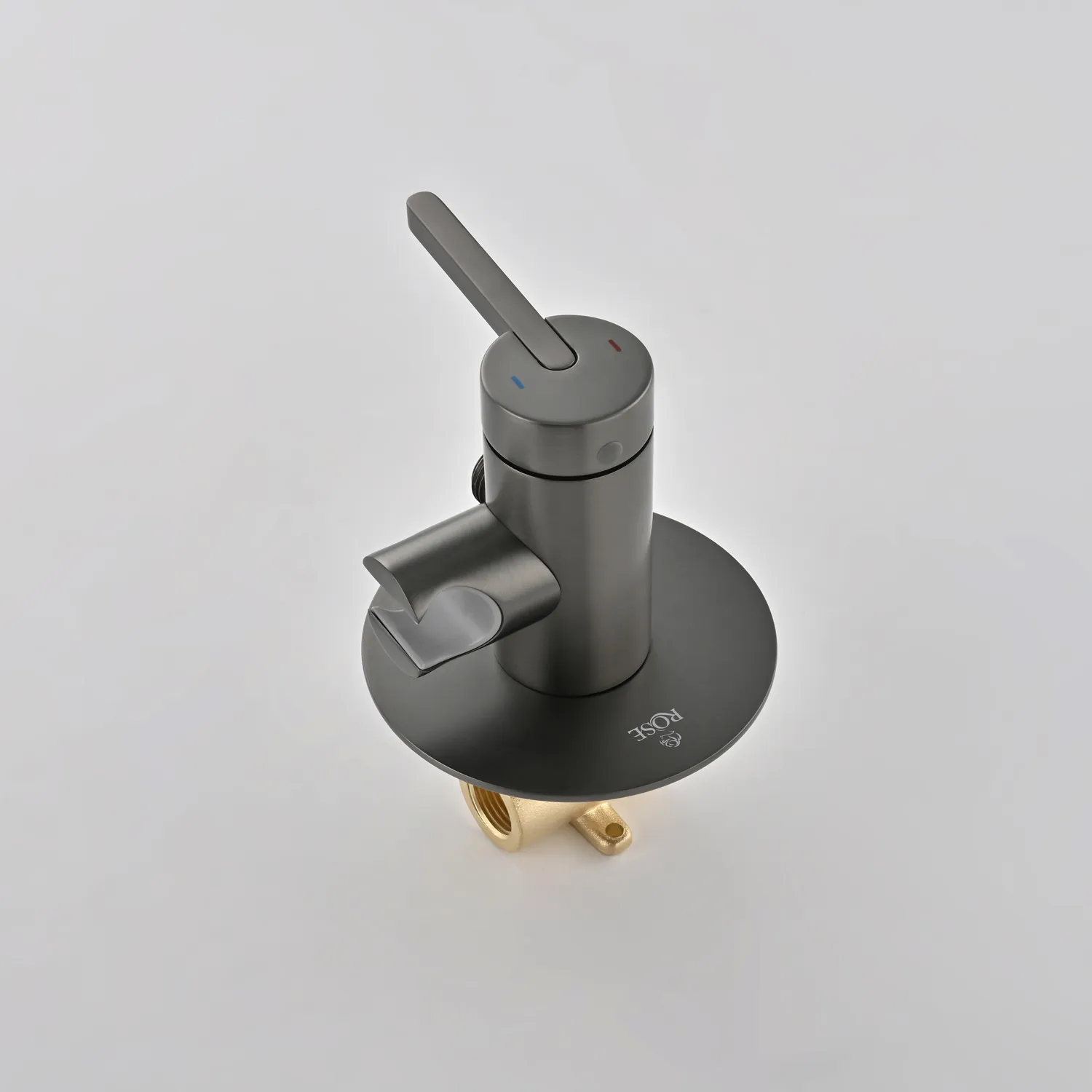 Гигиенический душ со смесителем Rose R235T, оружейная сталь