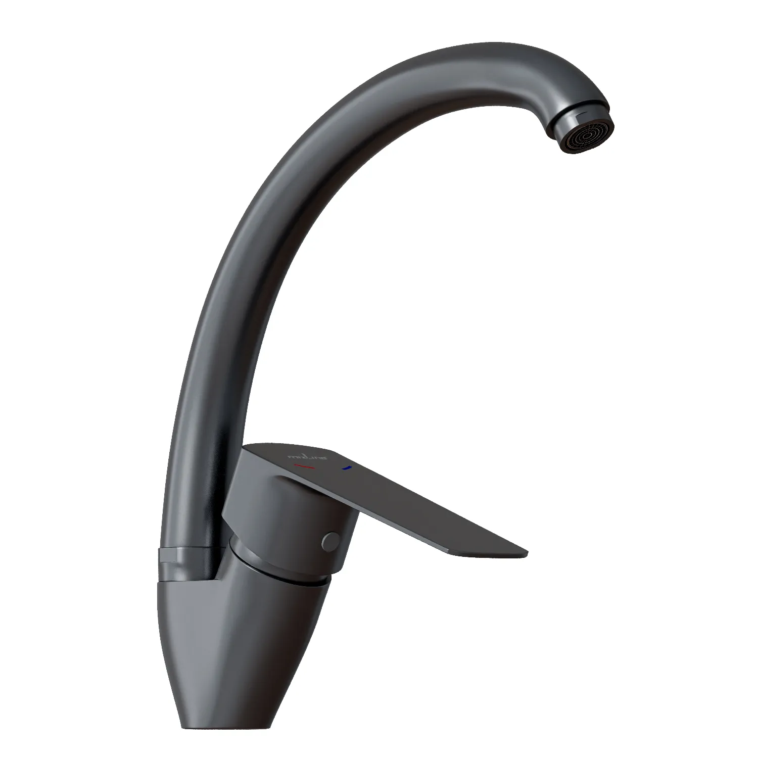 Смеситель для кухни 35k MIXLINE МЛ15-032(ML15-032GR) выс.излив б/отв бок п/гайку(без подводки)ГРАФИТ (556660)