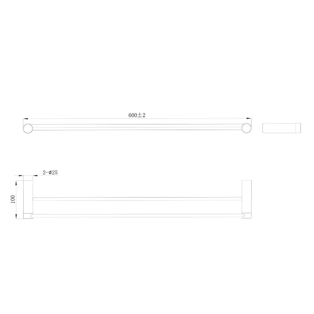 Полотенцедержатель Raiber RPG-80002, матовое золото