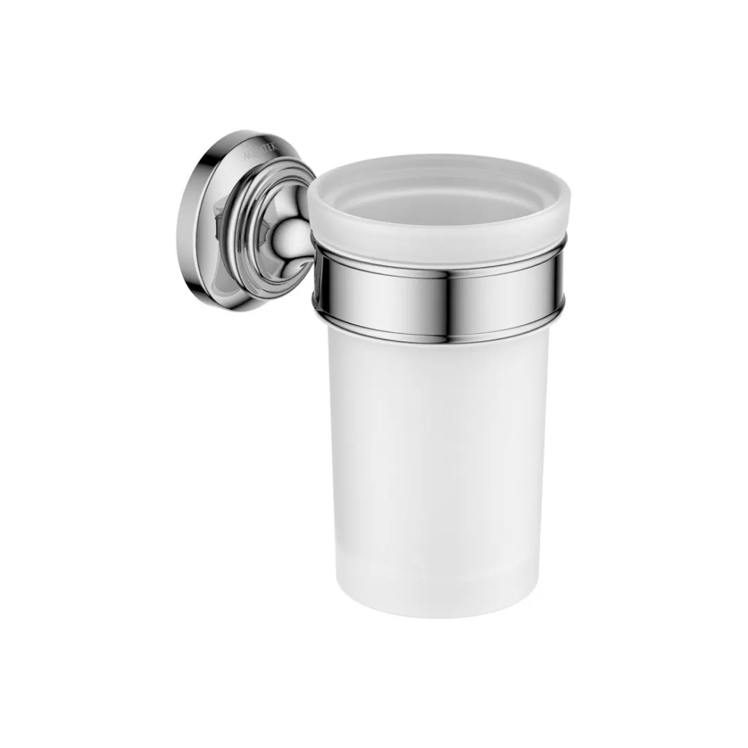 Стакан с держателем AQUATEK КЛАССИК, хром AQ4527CR