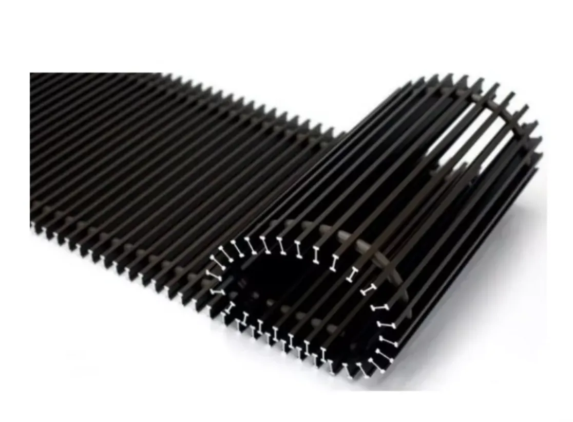 Декоративные решетки цвет черный Techno шириной 190 мм