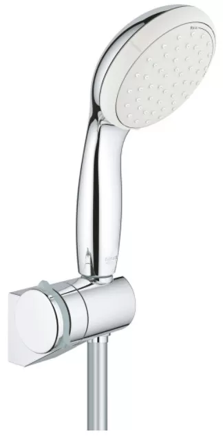 Душевой набор Grohe Tempesta New 100 (круглый ручной душ, настенный держатель, шланг 1750 мм), 5,7 л/мин, хром 2760110E