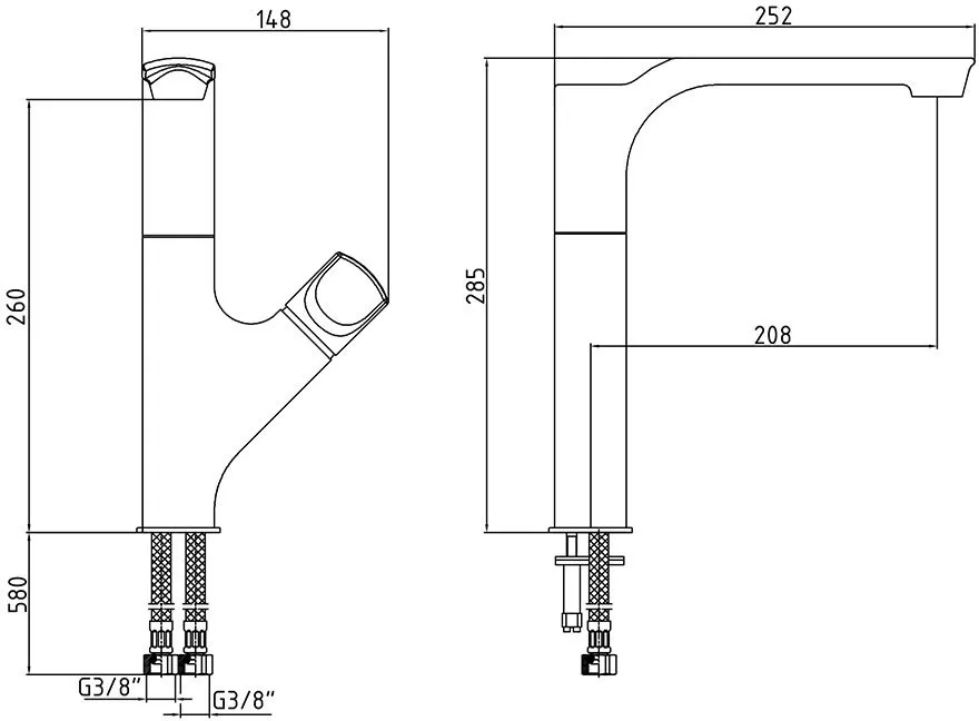 Смеситель для кухни E.C.A Myra 104118063EX
