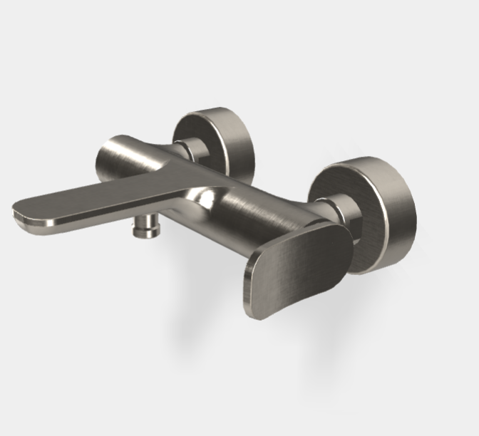 Смеситель для ванны и душа Fima Carlo Frattini Flo', брашированный никель (F3804/1SN)